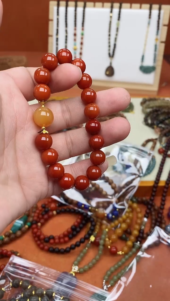 未镶嵌手链南红玛瑙1.0南红单圈微瑕