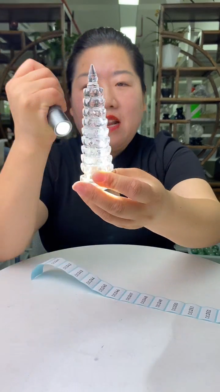 文昌塔未镶嵌水晶白水晶文昌塔D239
