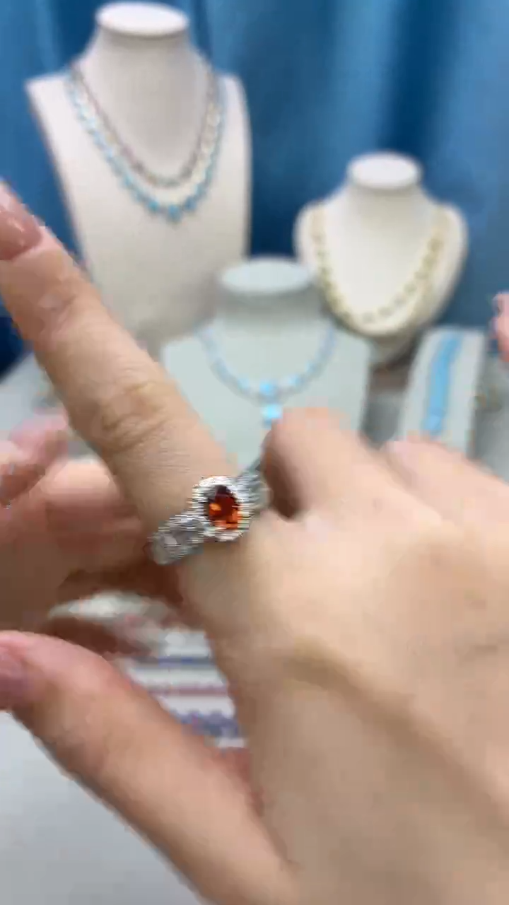 银S925镶嵌戒指水晶358BJ1209产品一个（多样性）