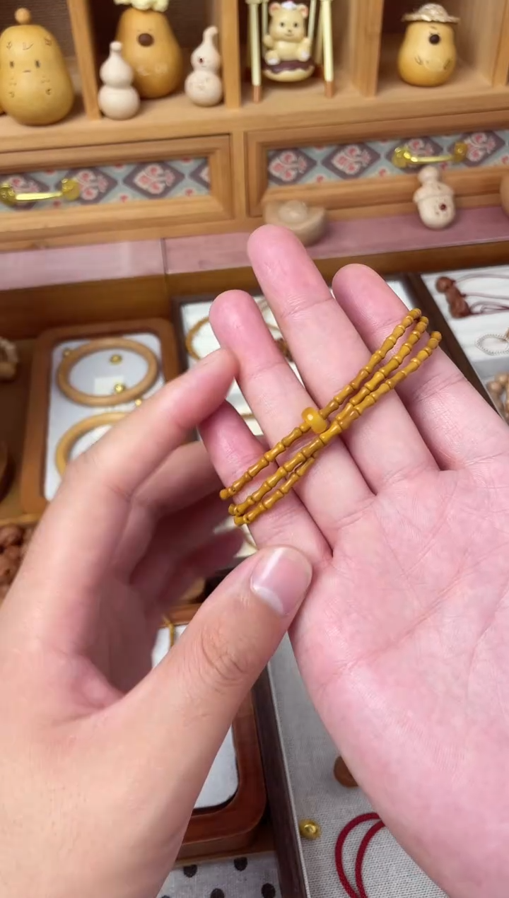竹节手串一物一拍三圈素款