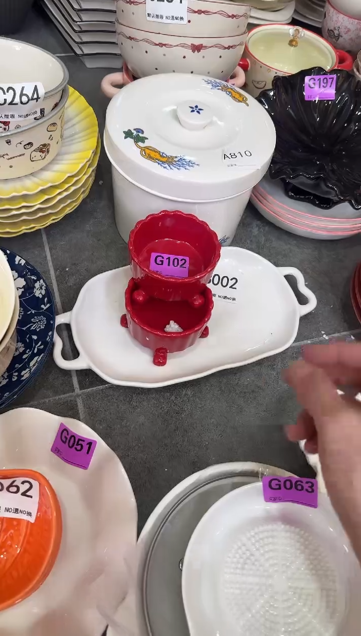 摆件陶G102-2个     陶瓷餐具库存微瑕