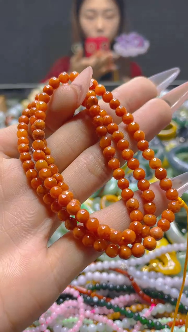 颈饰未镶嵌翡翠4MM