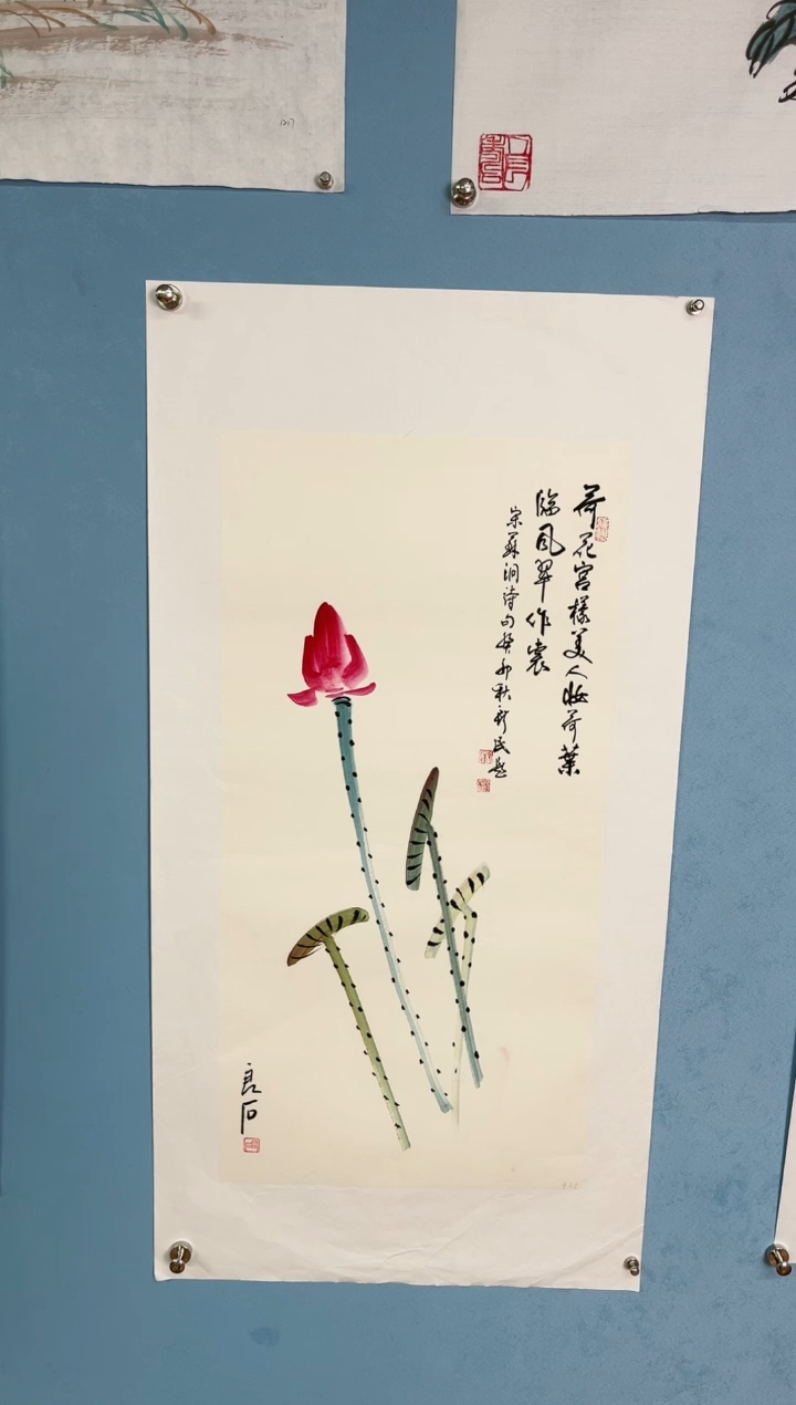 【闪购商品】国画武天庆老师荷花合作款