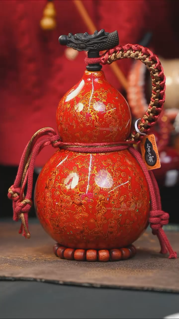 【闪购商品】WJ131漆艺酒葫芦不包手串及旋转底座