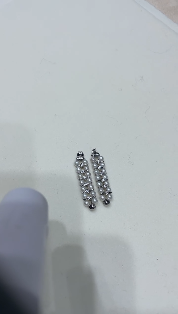 银S925镶嵌耳饰淡水珍珠天然真珍珠耳扣