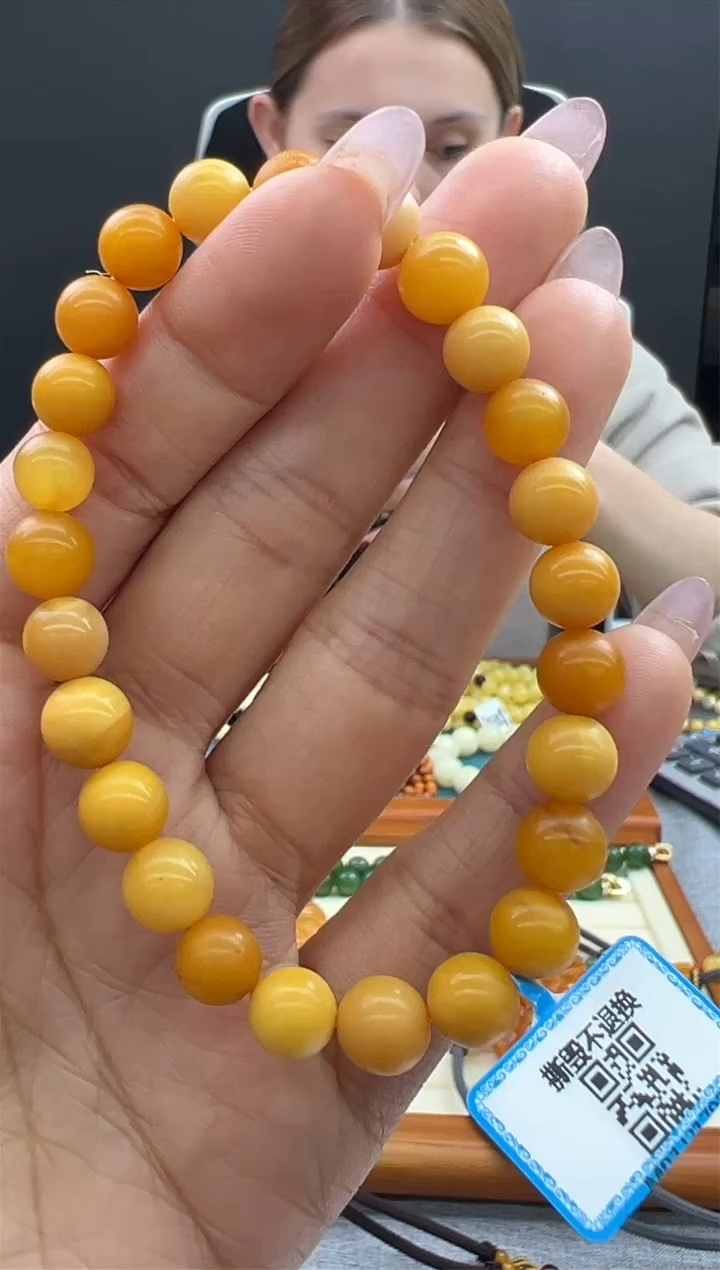 【闪购商品】琥珀手串未镶嵌802秒拍号
