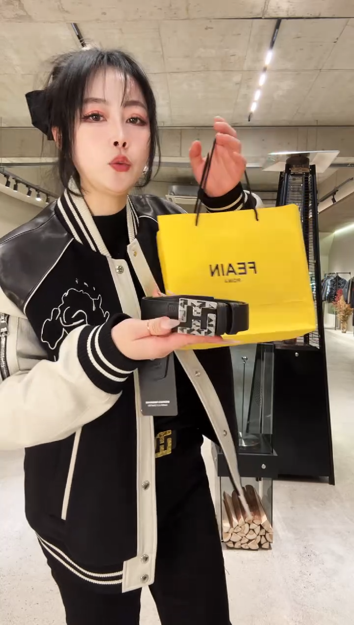 36-38 男士真皮皮带（银色）