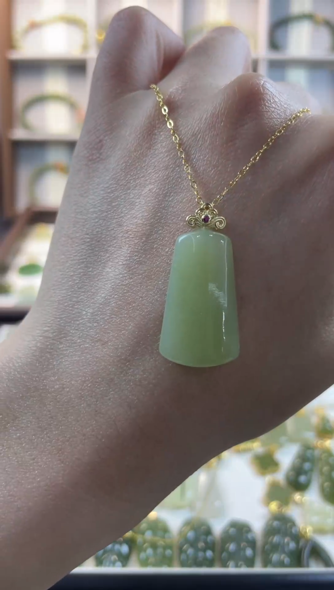 吊坠(不含链)银S925镶嵌和田玉1