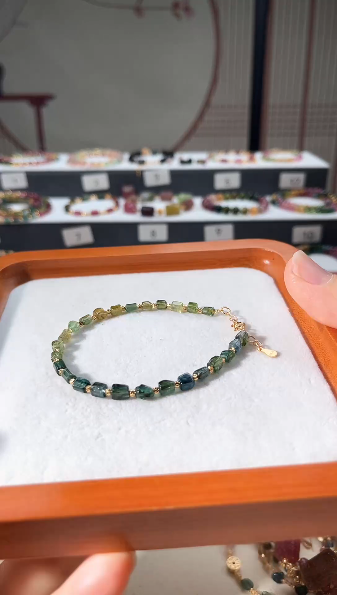 手链银S925镶嵌碧玺18 多样性发货其一