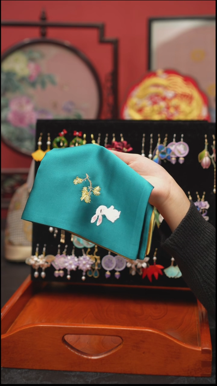 刺绣螺子黛苏绣手帕