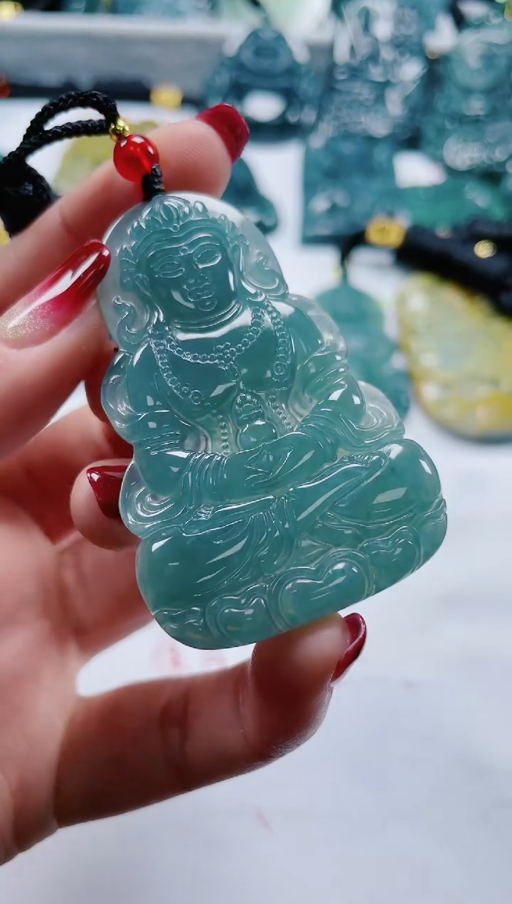 【闪购商品】翡翠颈饰未镶嵌多样性发货一件发货-度母观音