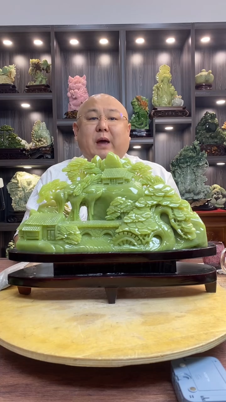 玉用****8玉岫岩料手工雕刻装饰摆件居家送礼一物一图精品摆件