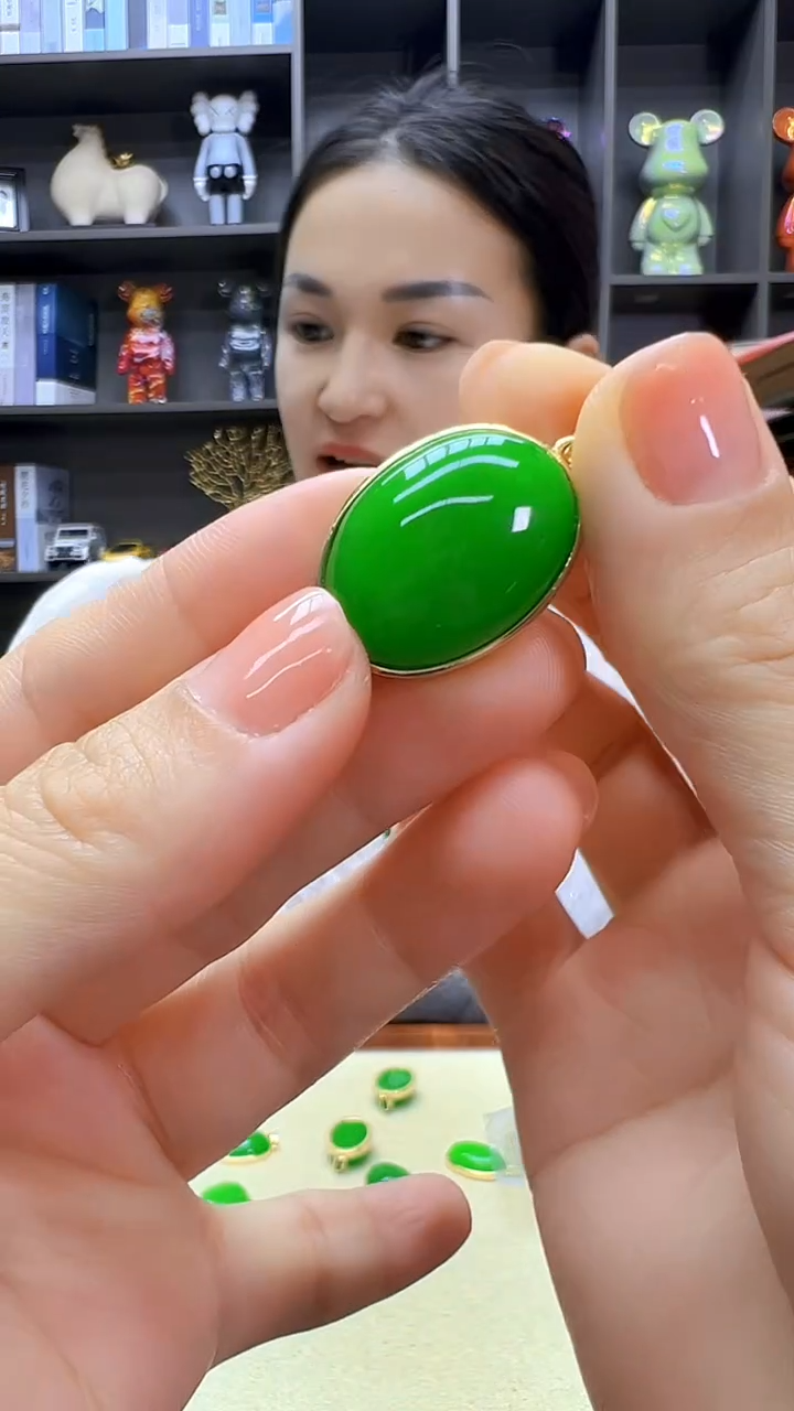 颈饰14K金镶嵌翡翠丹丹diy劲饰