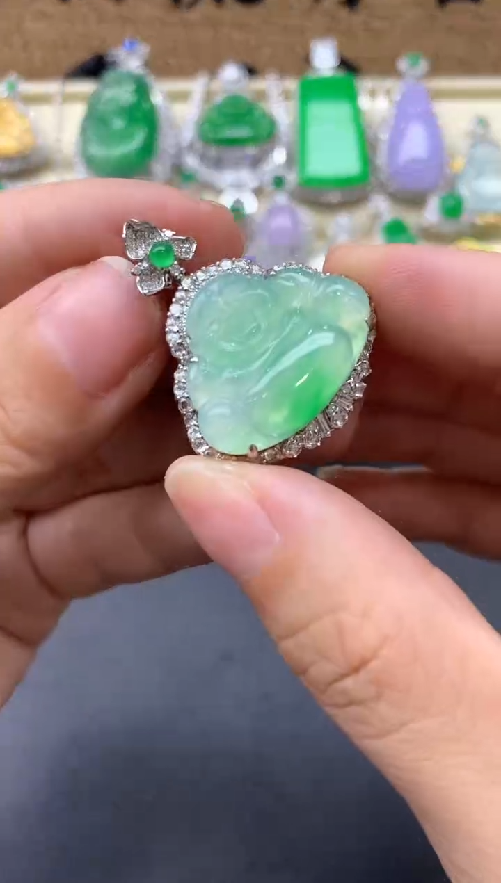 【闪购商品】翡翠颈饰18K金镶嵌455-中国好珍宝