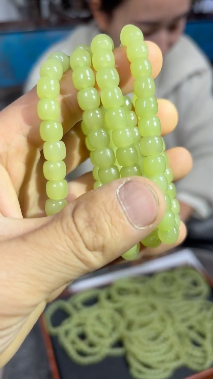柠檬黄卡8mm老型珠串