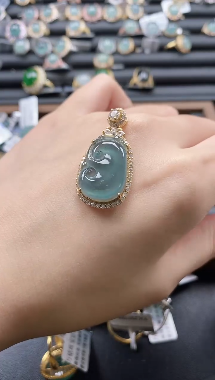 【闪购商品】翡翠戒指银S925镶嵌51511