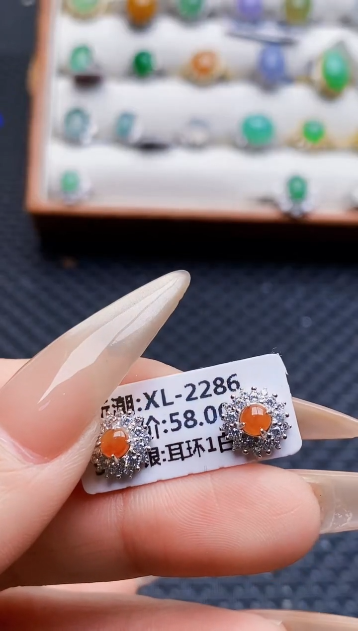 银S925镶嵌戒指翡翠1724