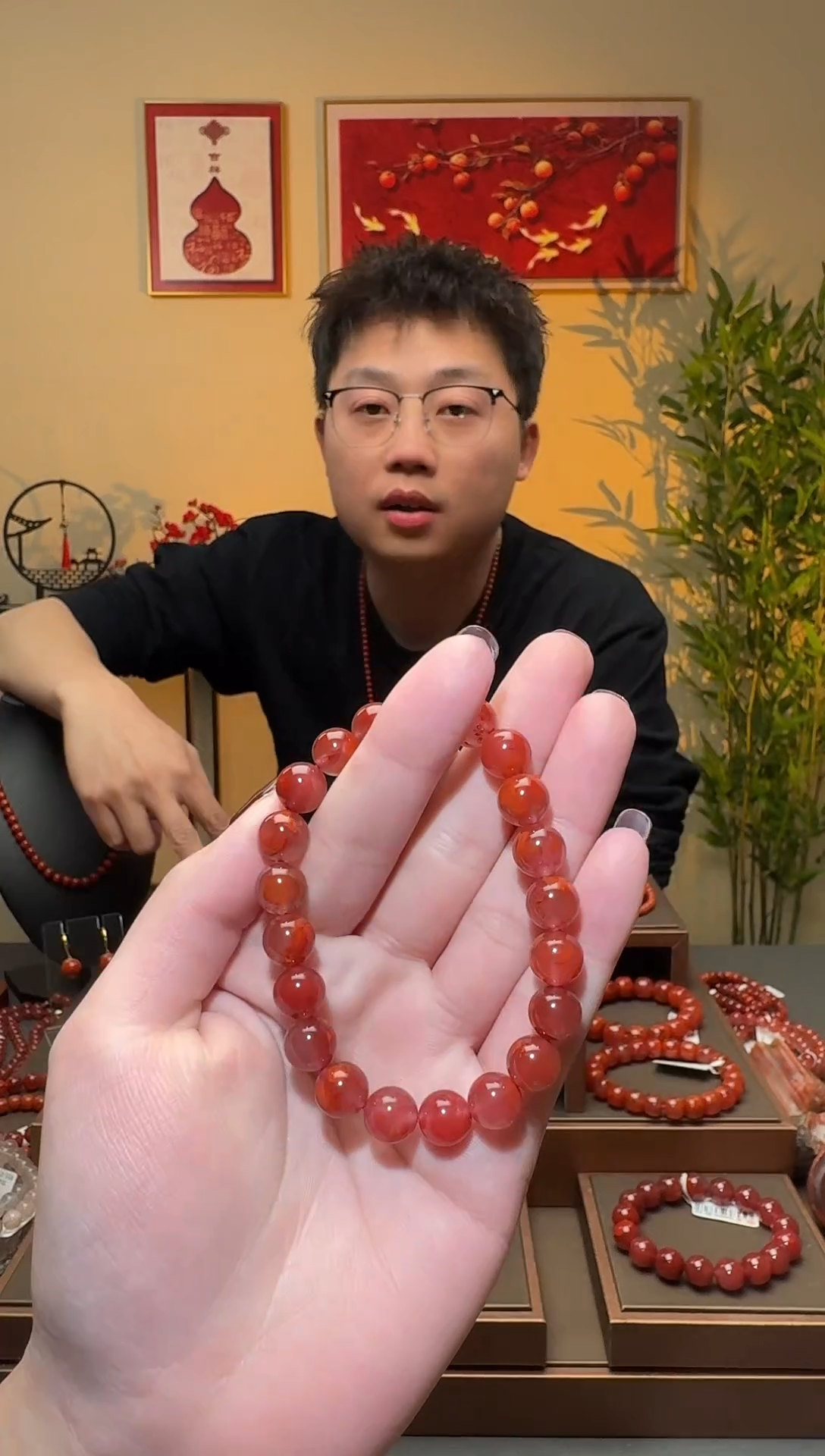 【闪购商品】南红玛瑙手串未镶嵌一条约9mm 多样性发货