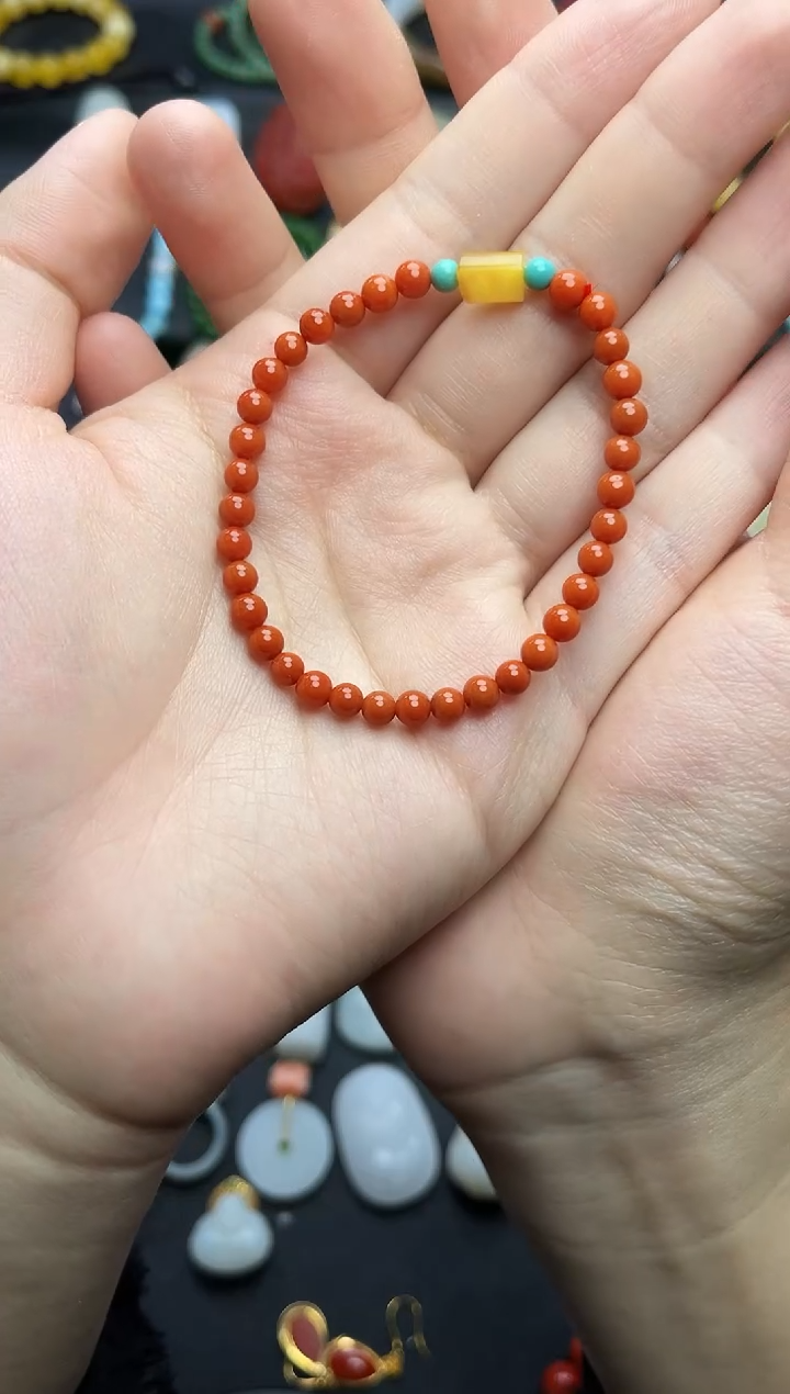 未镶嵌手串南红玛瑙小米珠手串06