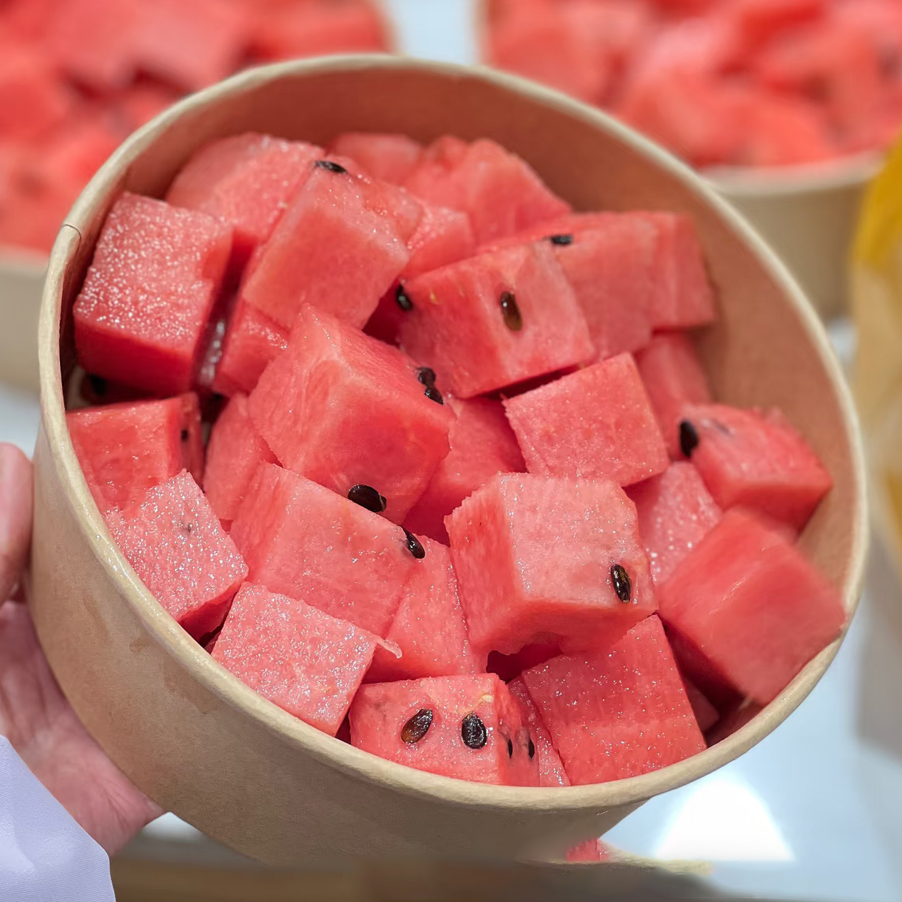 果切【鲜果切水果】超甜麒麟西瓜切盒-300g鲜果切同城