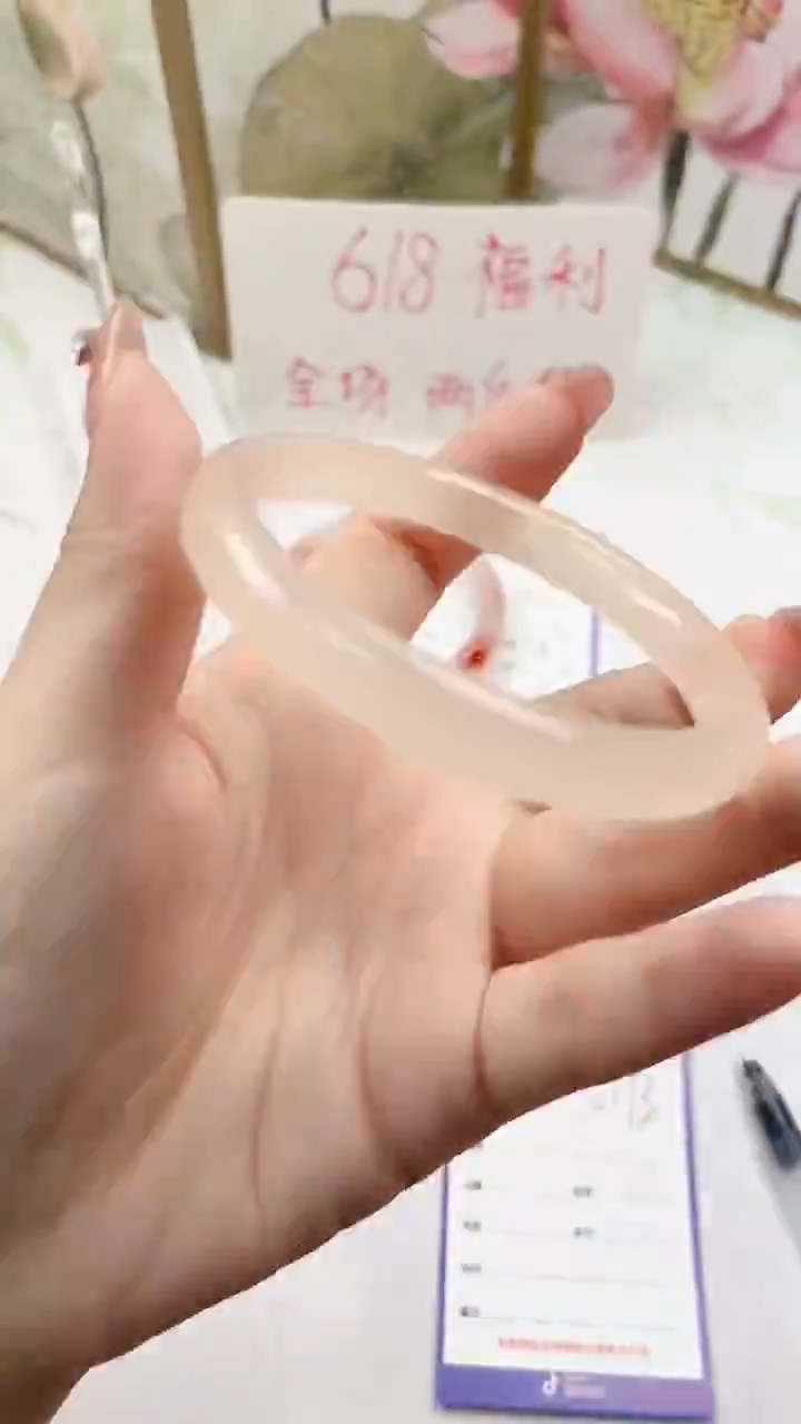 石英质玉手镯未镶嵌X173微色差60.3mm