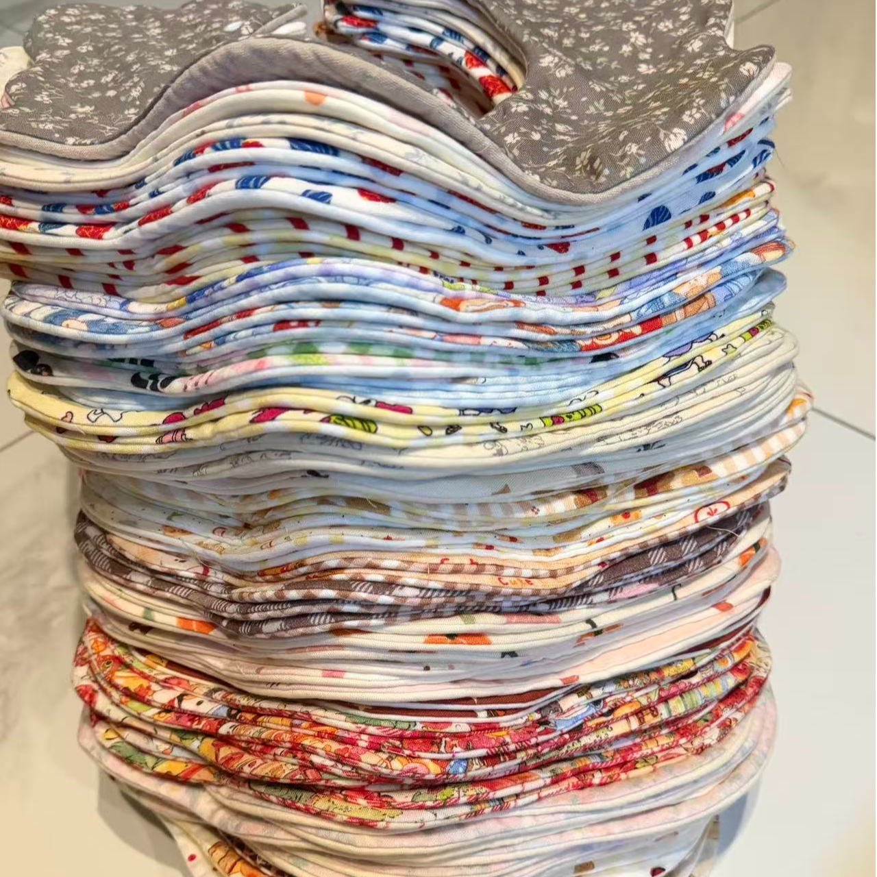 熊 兔耳朵 蝴蝶款口水巾 