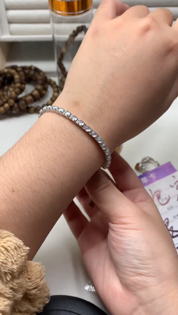 银S925镶嵌戒指翡翠手链12