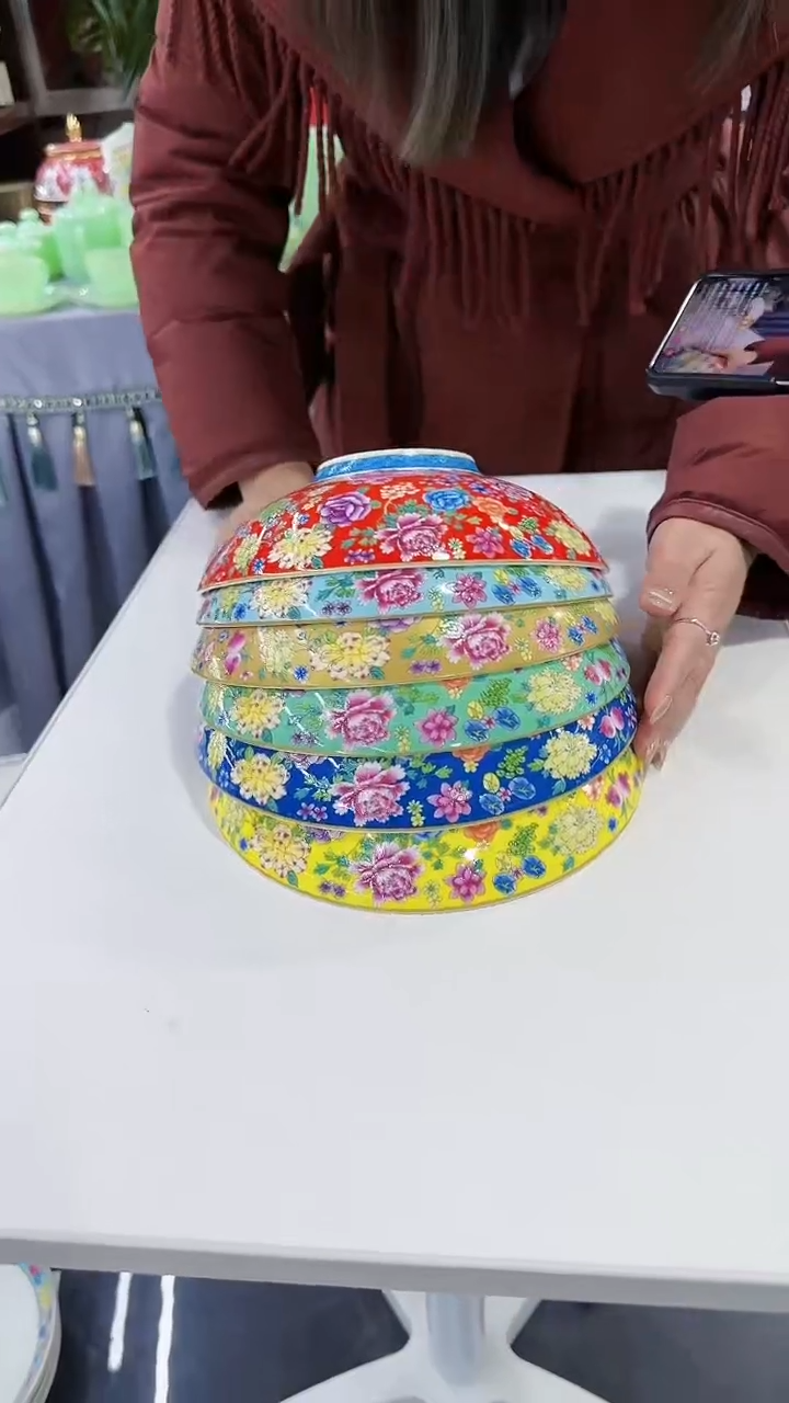 【闪购商品】瓷片8英寸元宝盘6个景德镇陶瓷