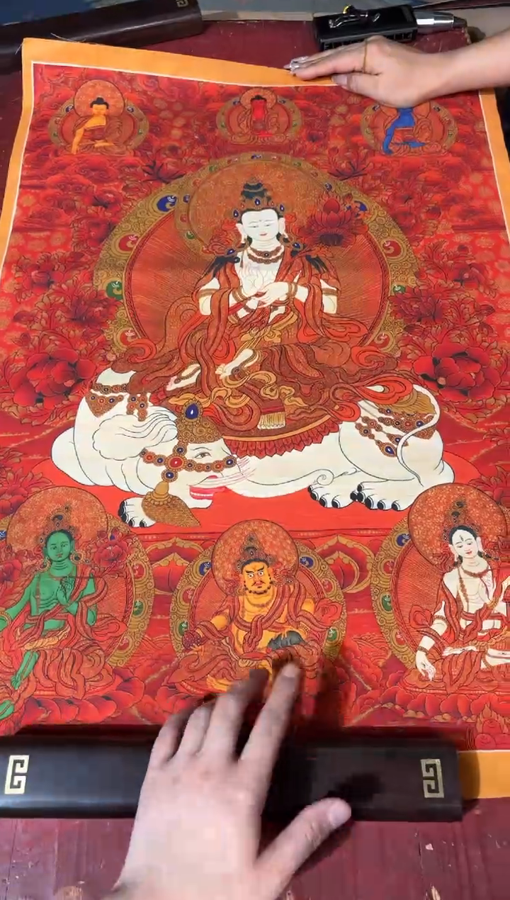 卷轴画龙妹的唐卡tk16