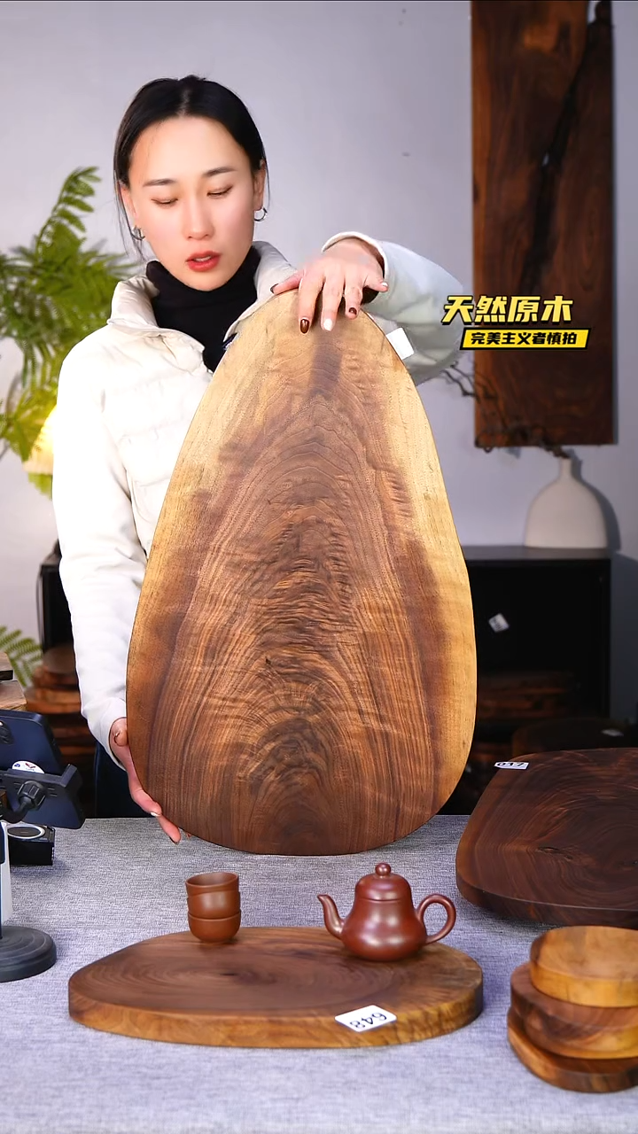 木北美黑胡桃原木.干裂疤结不属于商品质量问题完美主义者慎拍