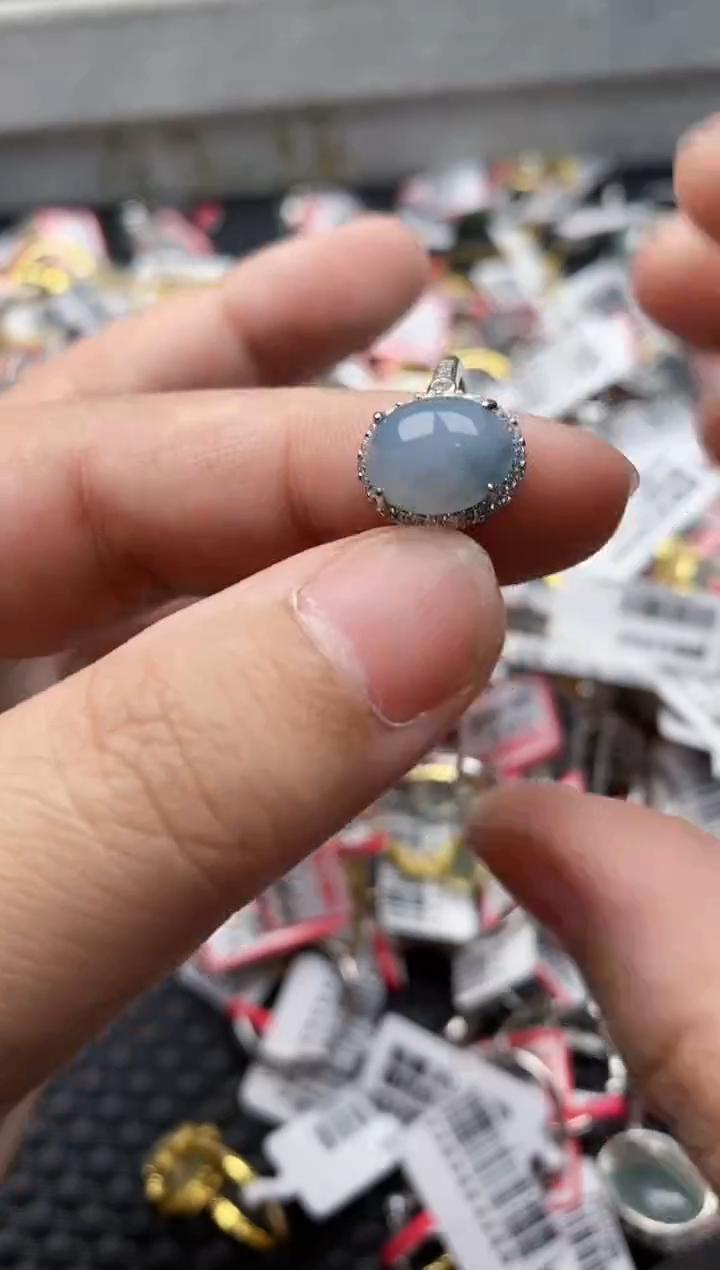 【闪购商品】翡翠戒指银S925镶嵌333333----4