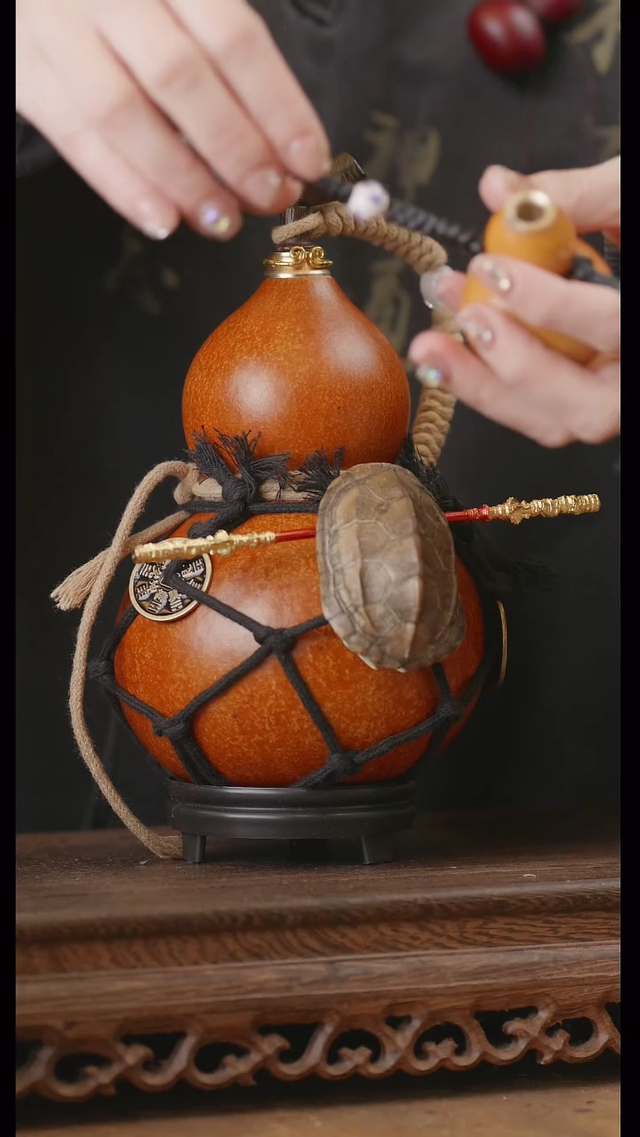 【闪购商品】155号精品天然大漆工艺防渗内胆酒葫芦~