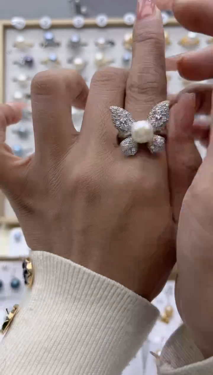 【闪购商品】淡水珍珠戒指合金56