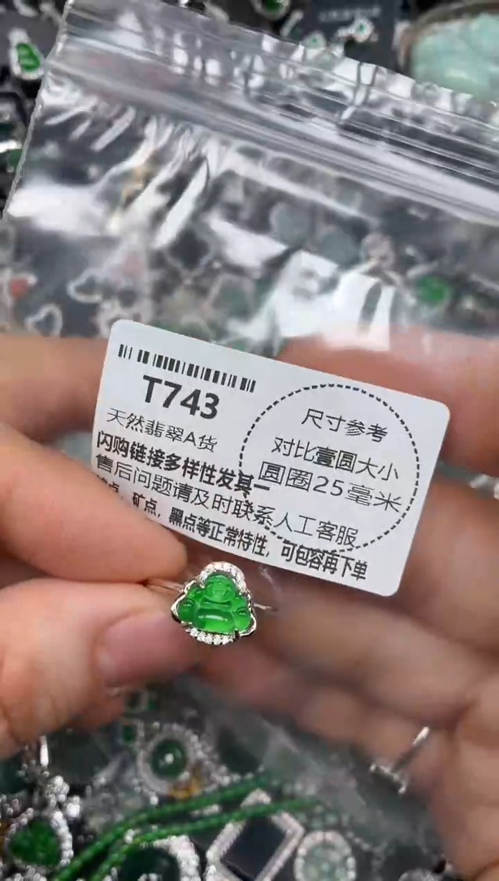 颈饰未镶嵌翡翠T743戒指