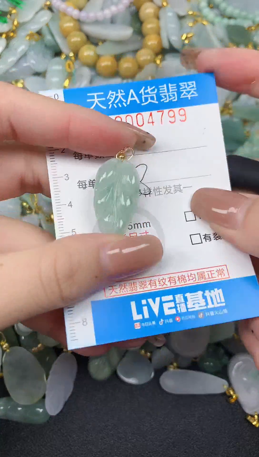 颈饰未镶嵌翡翠净货挂件-4799