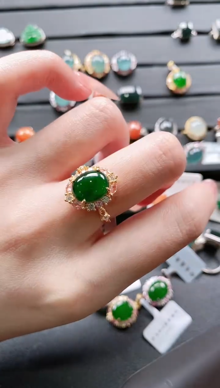 【闪购商品】翡翠戒指银S925镶嵌11111111