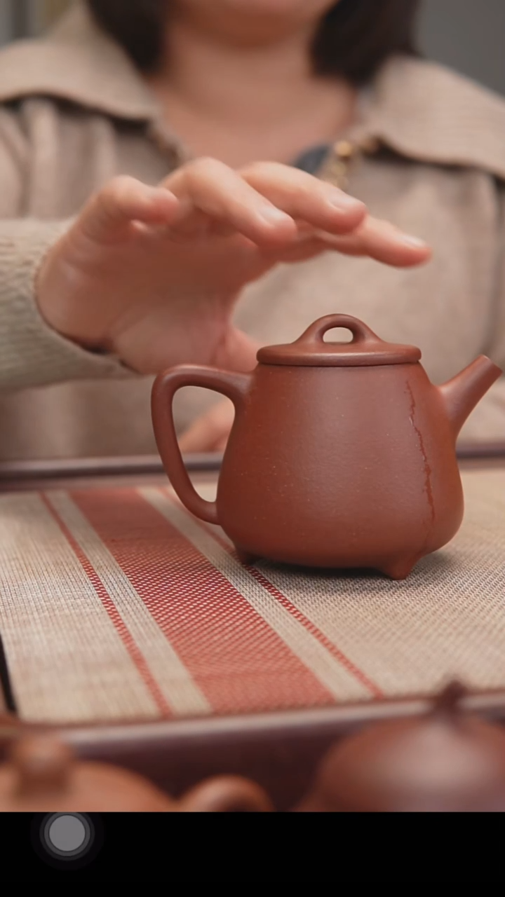 茶壶紫砂微微瑕高石瓢底槽青200cc