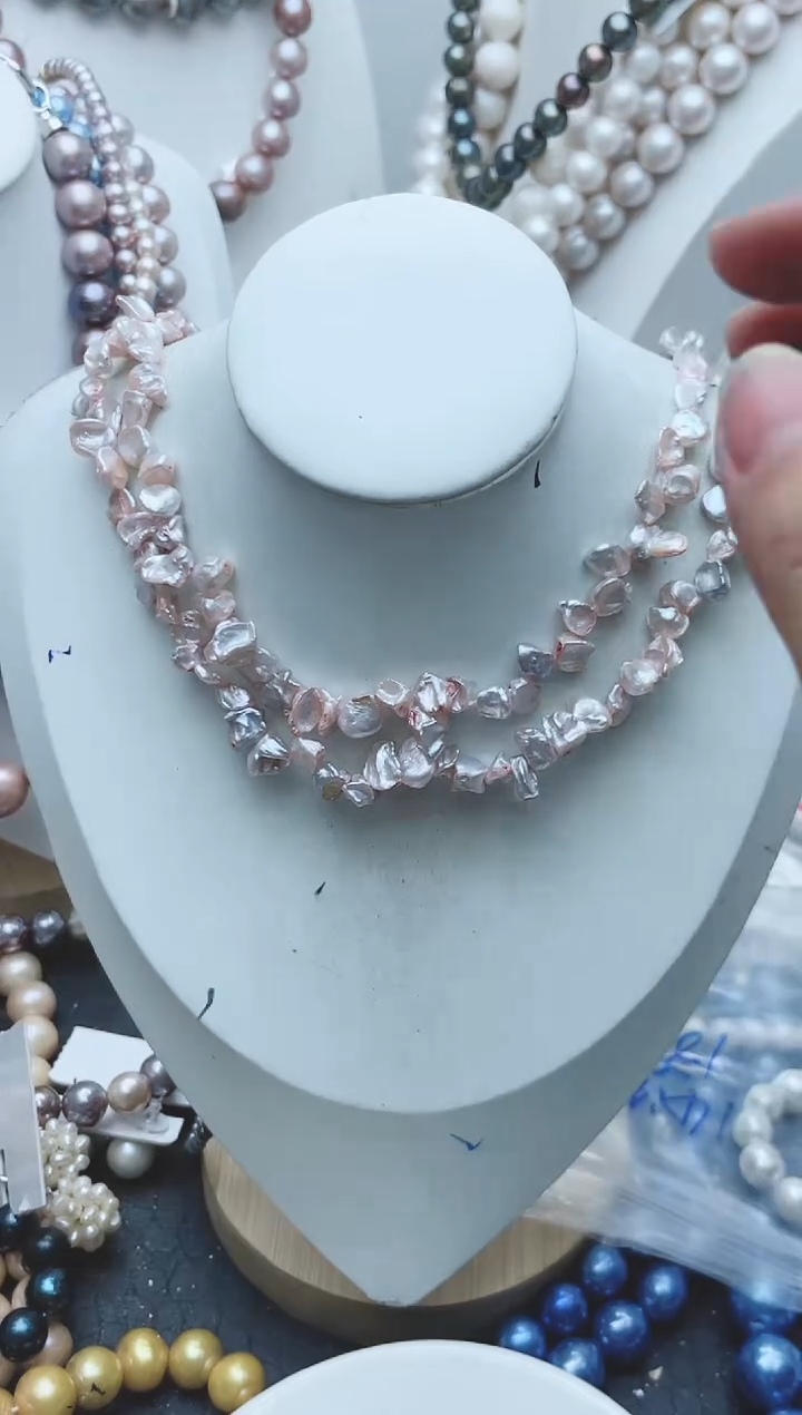 【闪购商品】淡水珍珠颈饰钛钢20