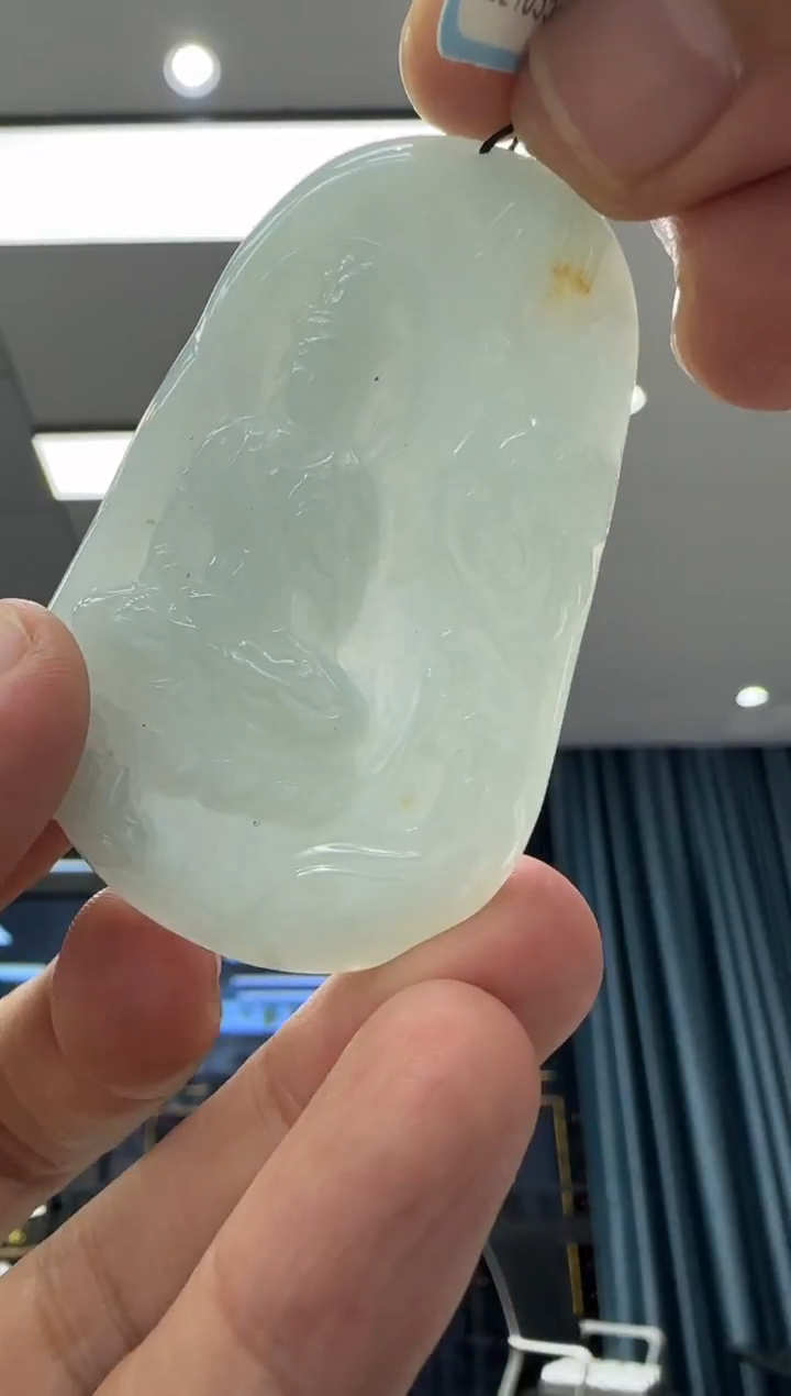 颈饰未镶嵌翡翠天然翡翠A货孤品一件