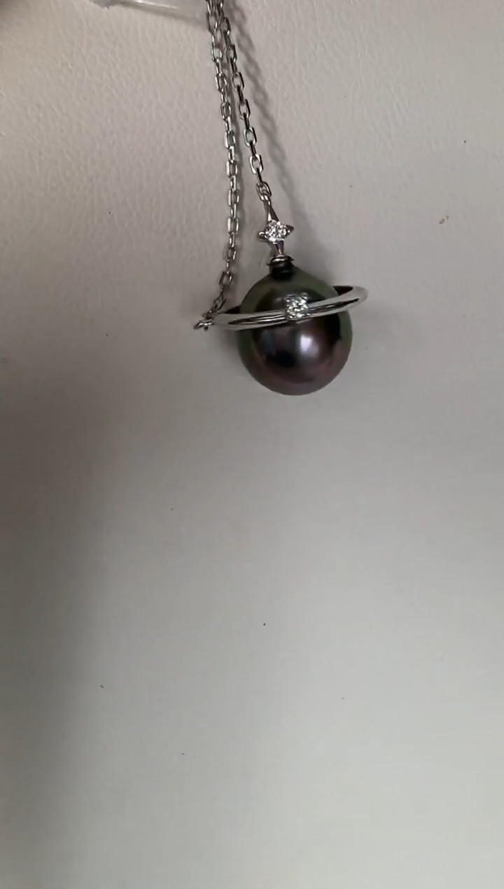 颈饰银S925镶嵌海水珍珠套链