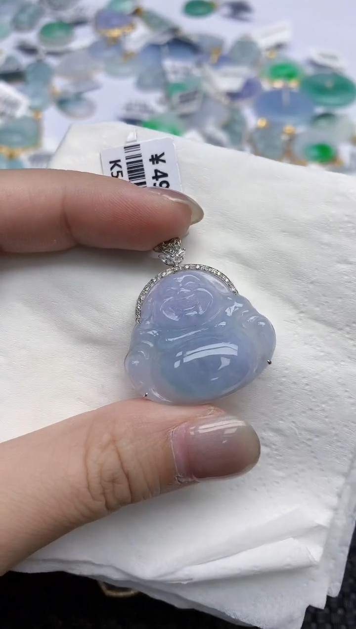 【闪购商品】翡翠颈饰18K金镶嵌天然翡翠A货