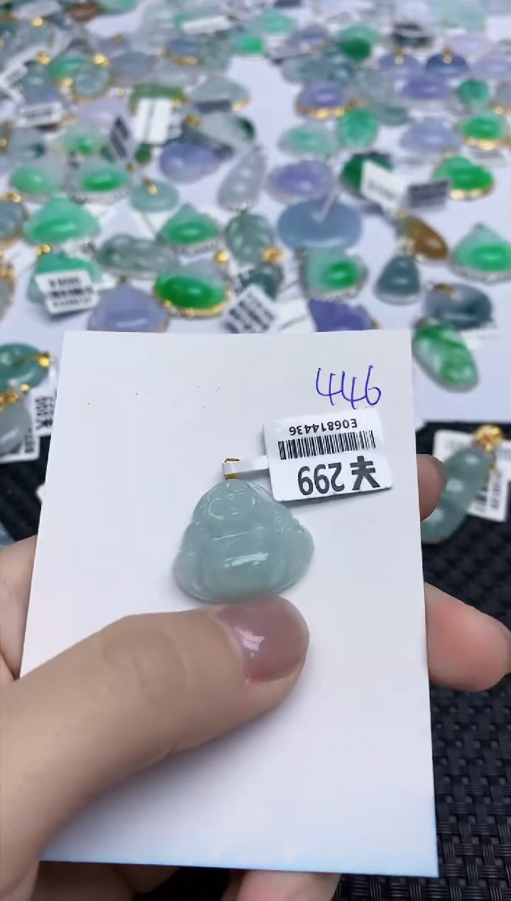 【闪购商品】翡翠颈饰18K金镶嵌天然翡翠A货