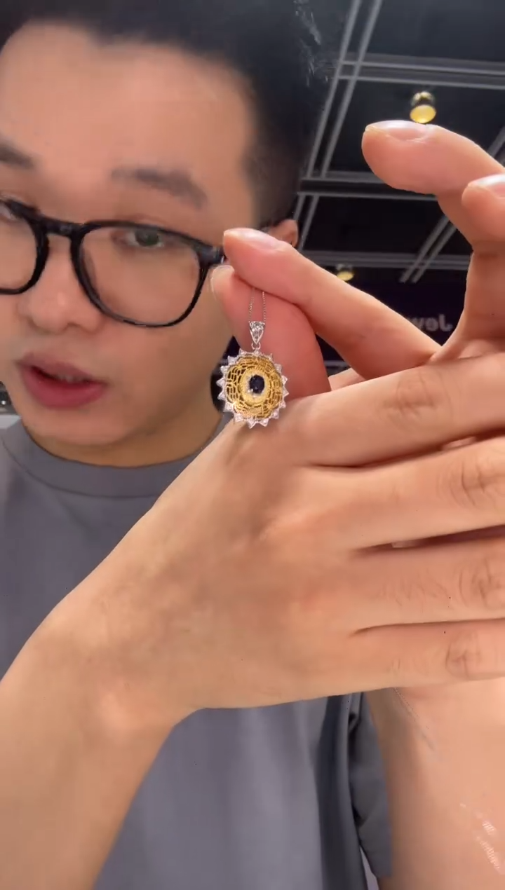 【闪购商品】蓝宝石吊坠(不含链)银S925镶嵌HKGB020095