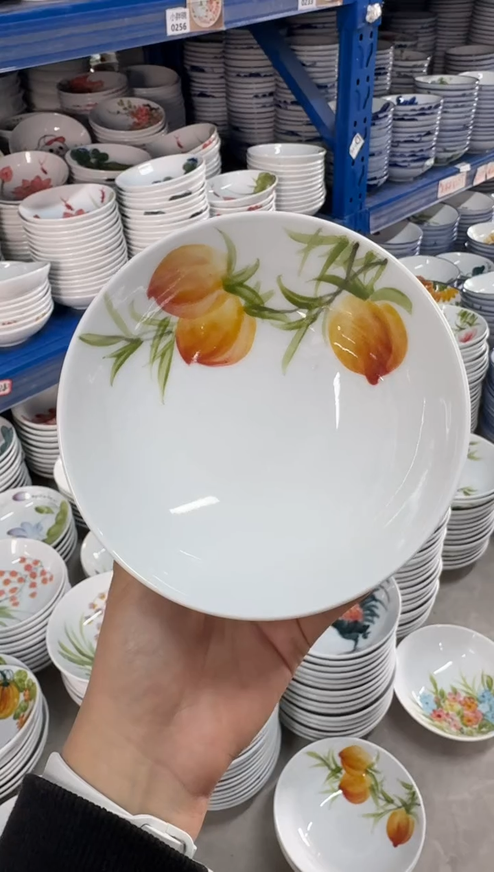 瓷片景德镇高温陶瓷食品级手绘釉中彩-小胖碗