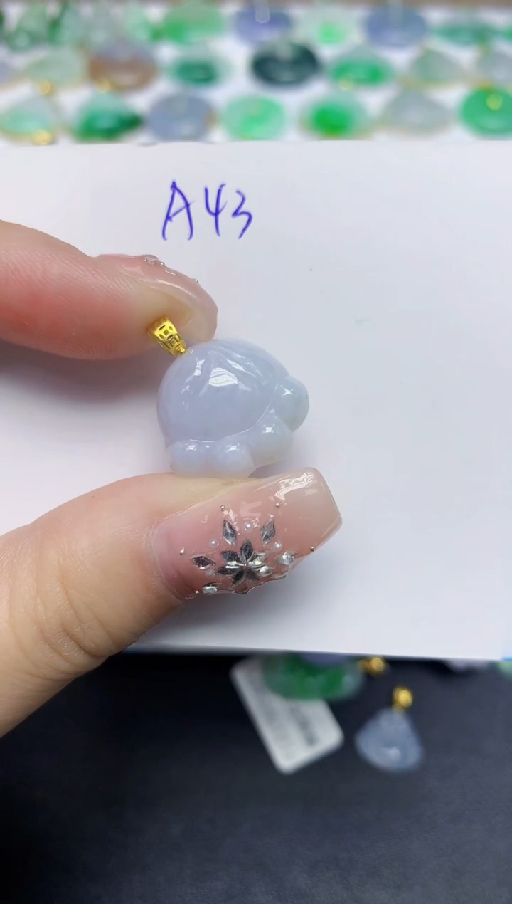 颈饰未镶嵌翡翠天然缅甸翡翠A货翡翠百元以上9元证书费自理