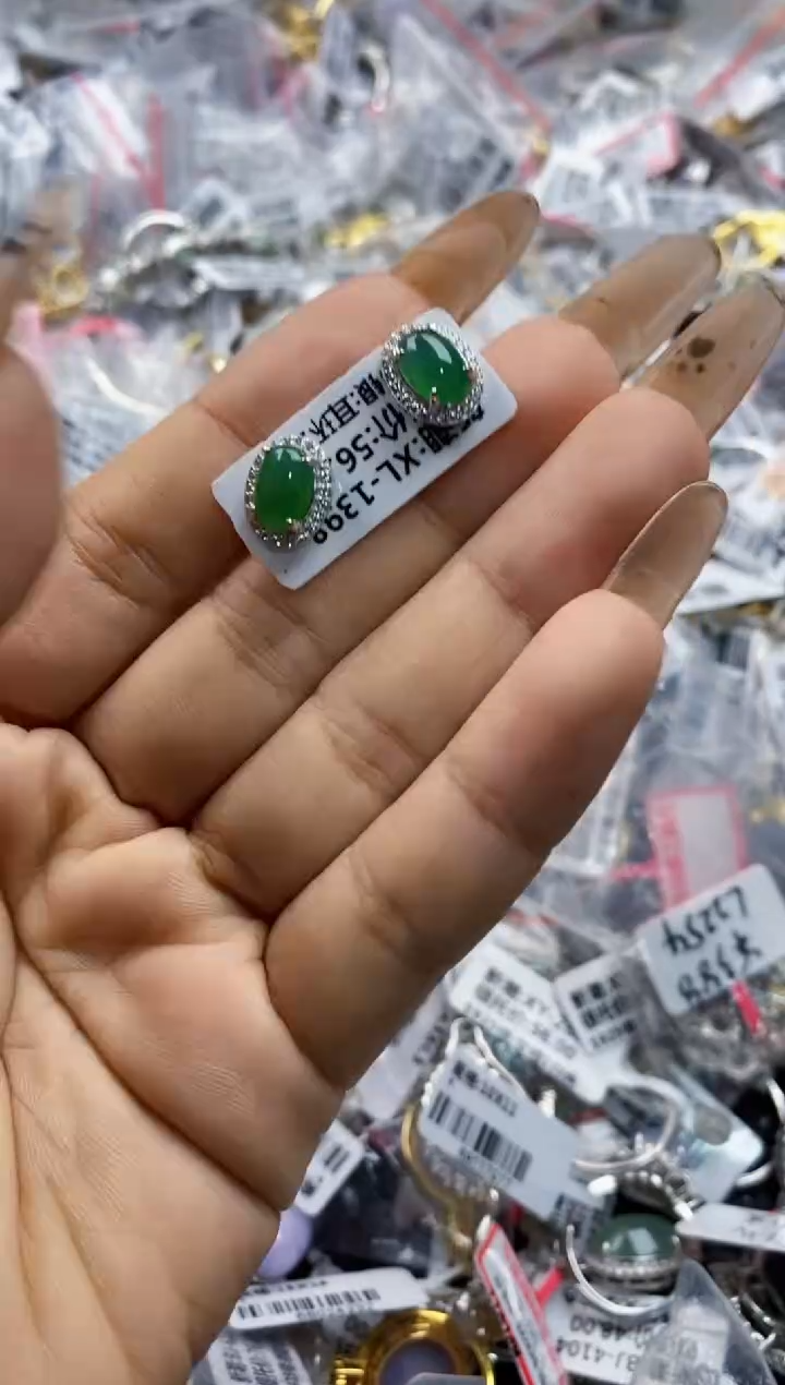 翡翠戒指银S925镶嵌222     8