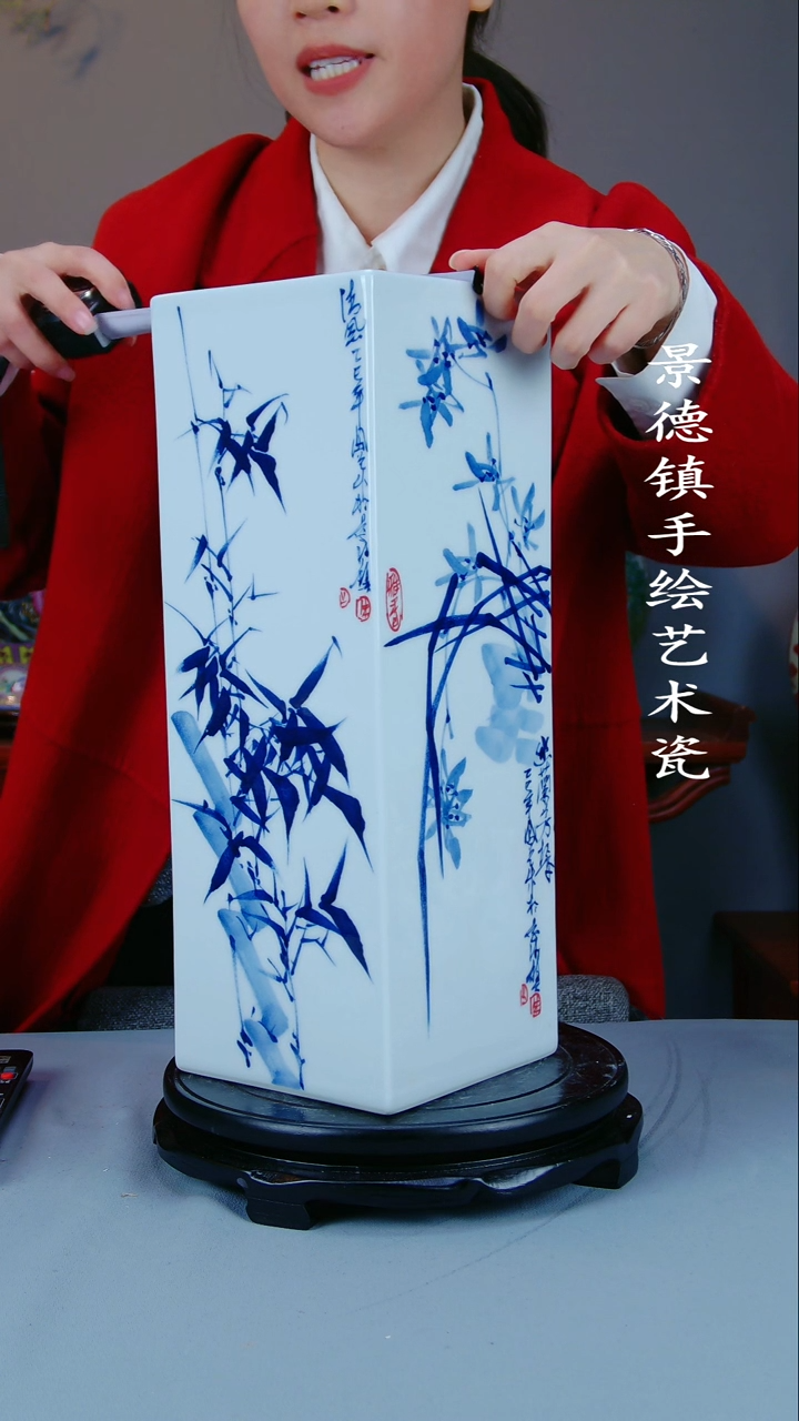 摆件陶瓷景德镇手工手绘陶瓷摆件31