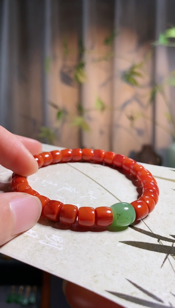 【闪购商品】南红玛瑙手链未镶嵌，原矿南红，老型精工直切