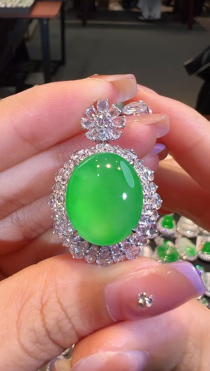 【闪购商品】翡翠戒指18K金镶嵌两用款