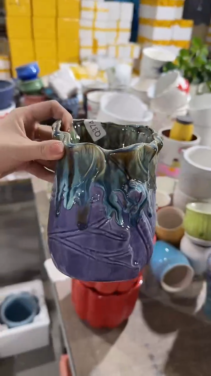 高温陶瓷花盆+E6